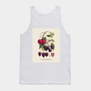 Cherry Antique Botanical Illustration Tank Top